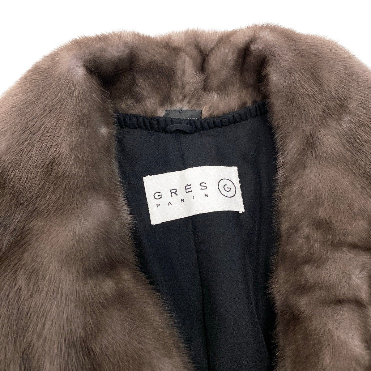 91h8 GRES グレ × SAGA MINK サガミンク ブルーアイリス ミンクファー ロングコート F グレー 最高級本毛皮 Blue Iris Mink Fur Long Coatt18r
