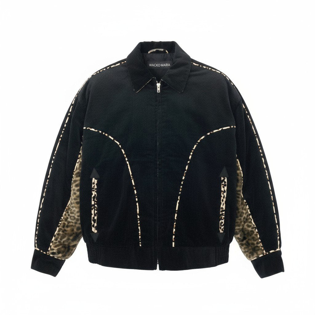 10k11 《未使用保管品》 WACKOMARIA ワコマリア 24AW Corduroy Western Jacket コーデュロイ ブルゾン サイズS ブラック メンズ アウターk02i
