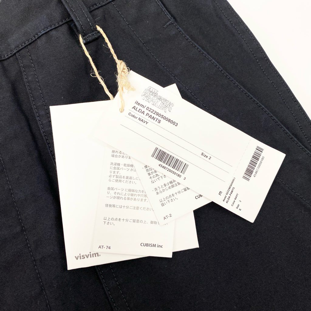 36a30 【極美品】visvim ビズヴィム ALDA PANTS アルダパンツ カーゴパンツ ボトム 0222905008003 2サイズ ネイビー コットン100％ メンズo07t