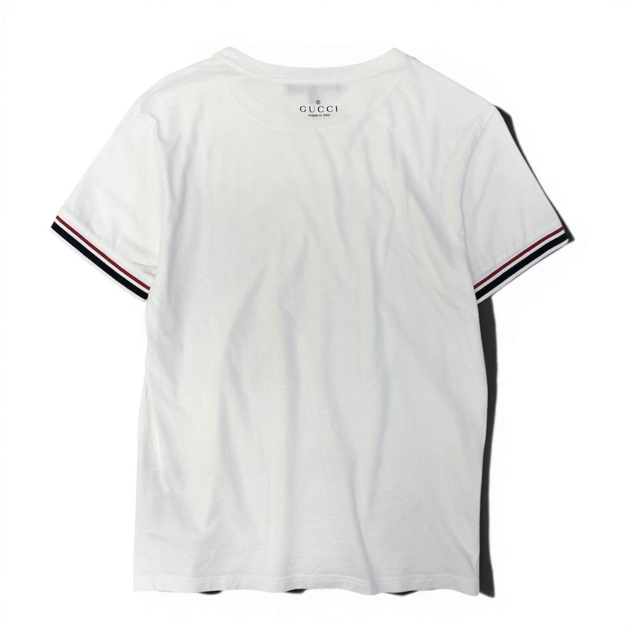 3d27 GUCCI グッチ 半袖Tシャツ クルーネック カットソー トップス サイズS ホワイト コットン100％ メンズ 紳士服u02t