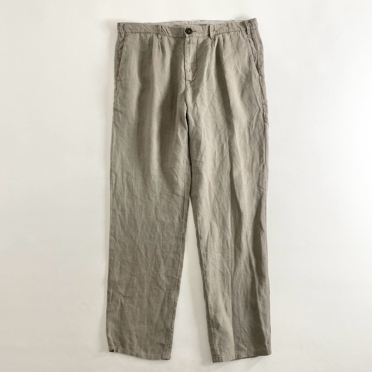 25h9 BRUNELLO CUCINELLI ブルネロクチネリ イタリア製 リネンパンツ  52 グレー LINEN PANTS ボトムス ITALY メンズ