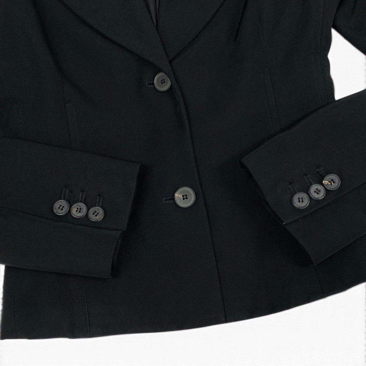 Ei3 YVES SAINT LAURENT イヴサンローラン リヴゴーシュ テーラードジャケット  サイズ36 ブラック レディースo07t