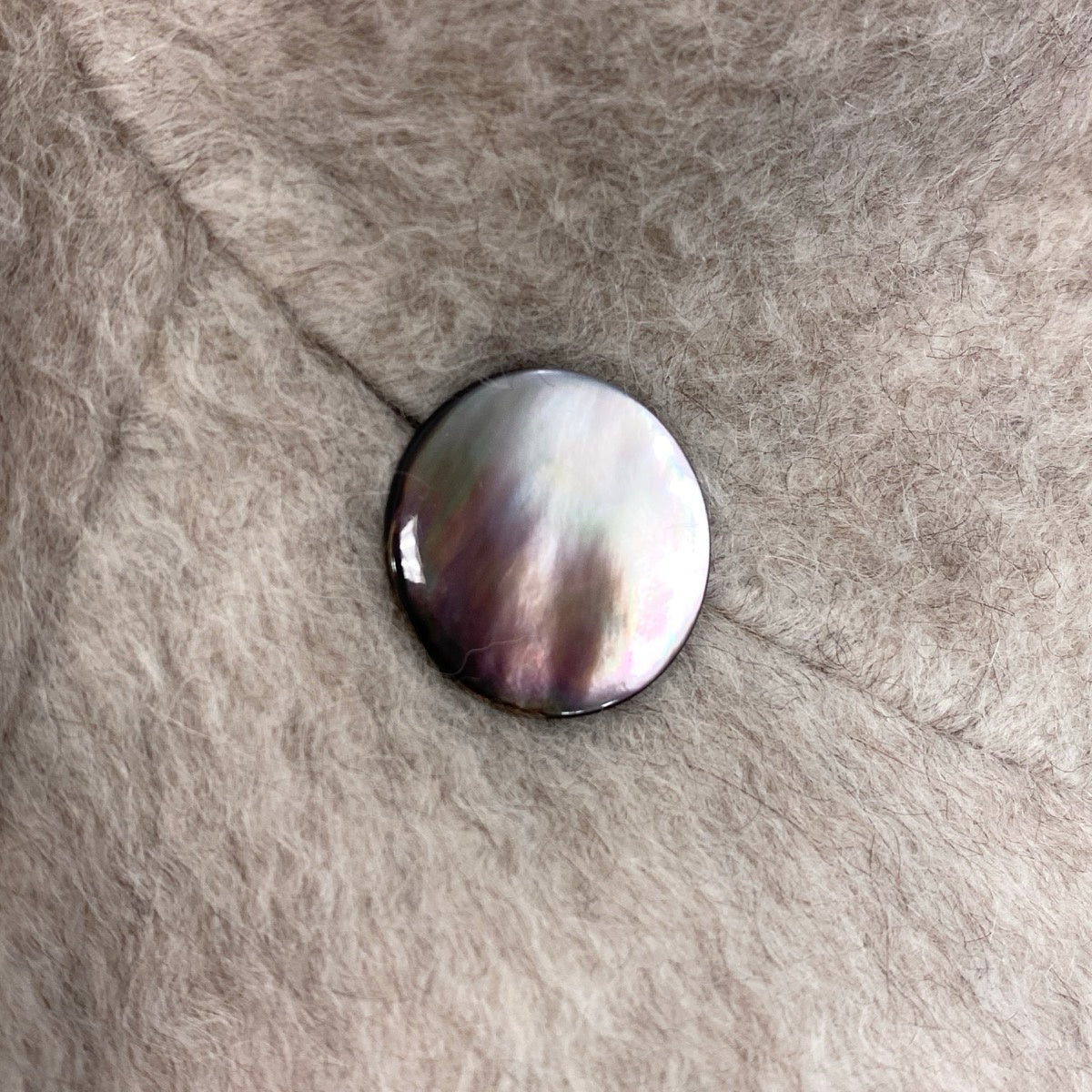 23g29 ALTUNA  AGNONA アニオナ ベルテッドコート アルパカブレンド イタリア製 44 ベージュ レディース 女性用u02t