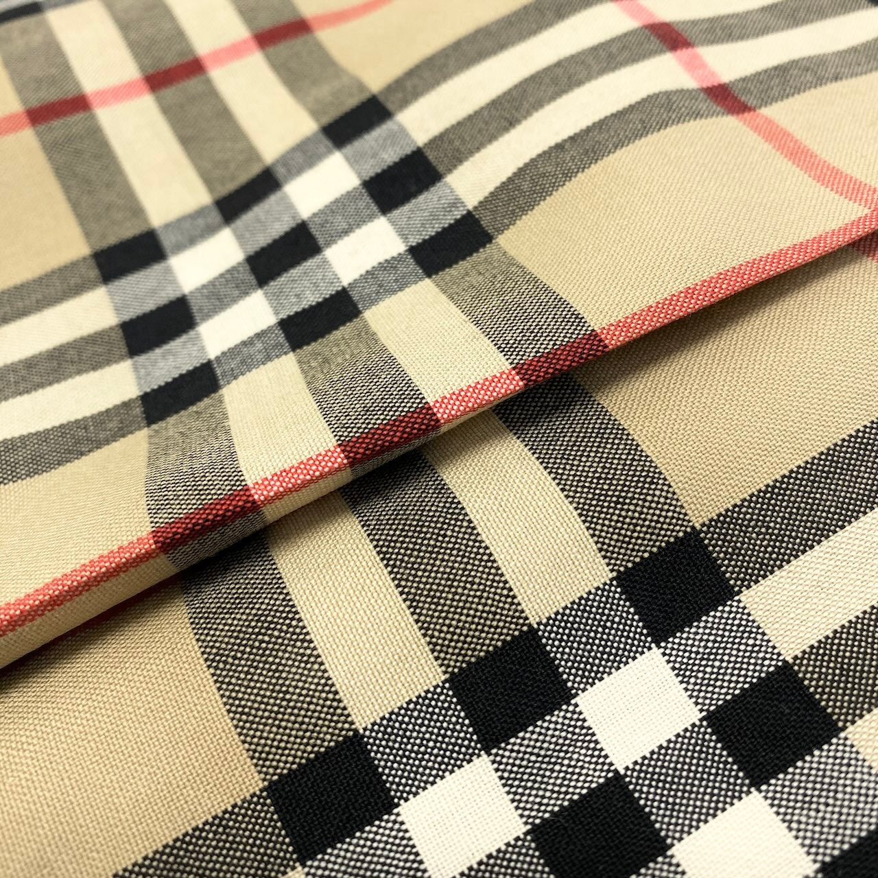 67e7 Burberry‘s バーバリー ノバチェック タックスカート ミディ丈 FX003-625 ベージュ サイズ13 ウール100％ レディース 女性服u02t