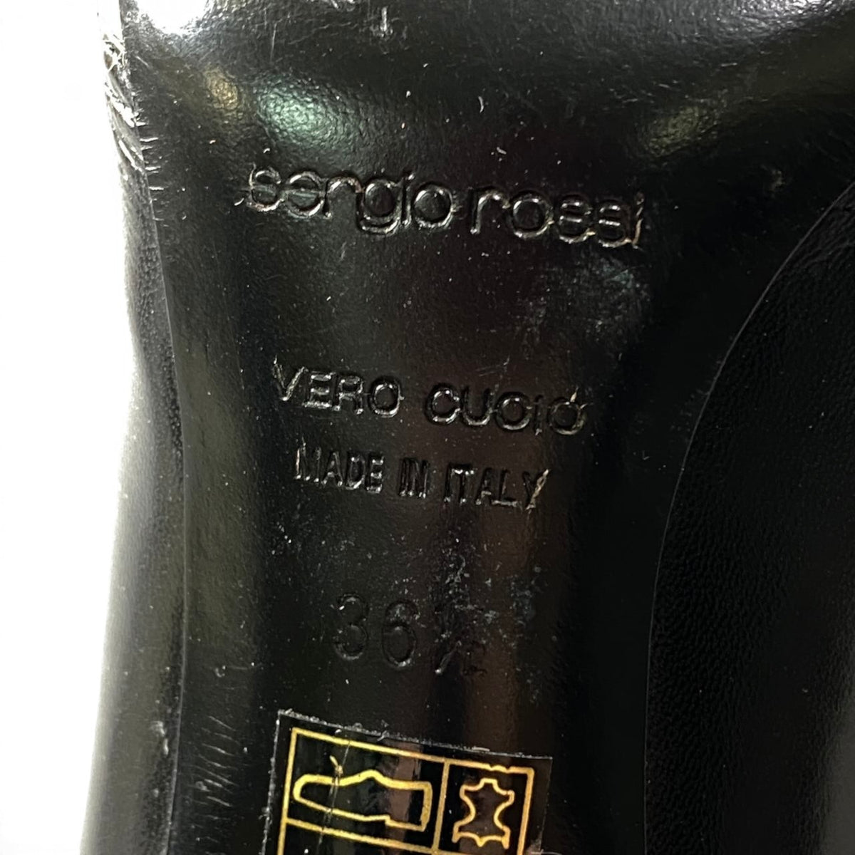 h13 Sergio Rossi ハラコ レオパード リボン パンプス 36 1/2サイズ ハラコ レザー レディース 女性用k02i