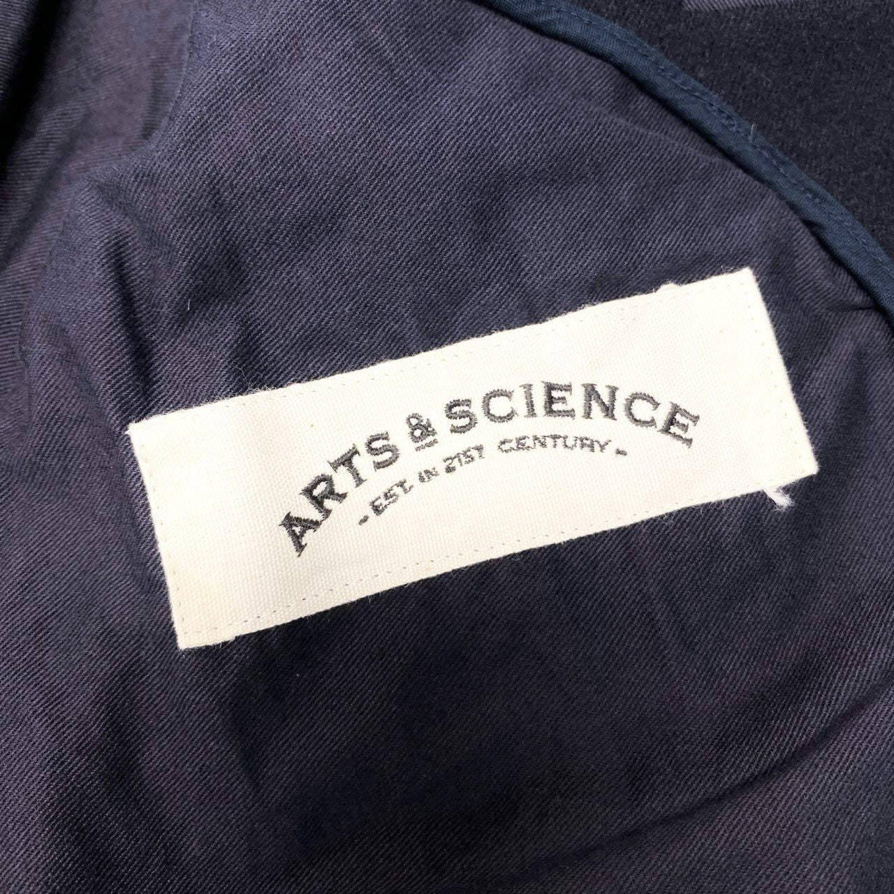 78b27 ARTS＆SCIENCE アーツアンドサイエンス チェスターコート ロングコート アウター 2 ネイビー ウール メンズu02t