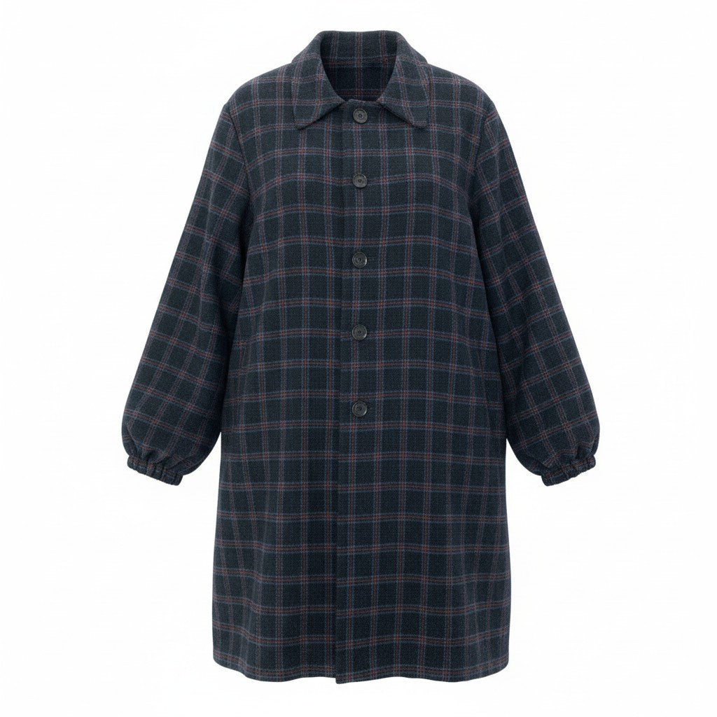 17c7 BRU NA BOINNE ブルーナボイン ドネガルツイード チェック柄 ツイードコート サイズ1 メンズ アウター 羽織k02i