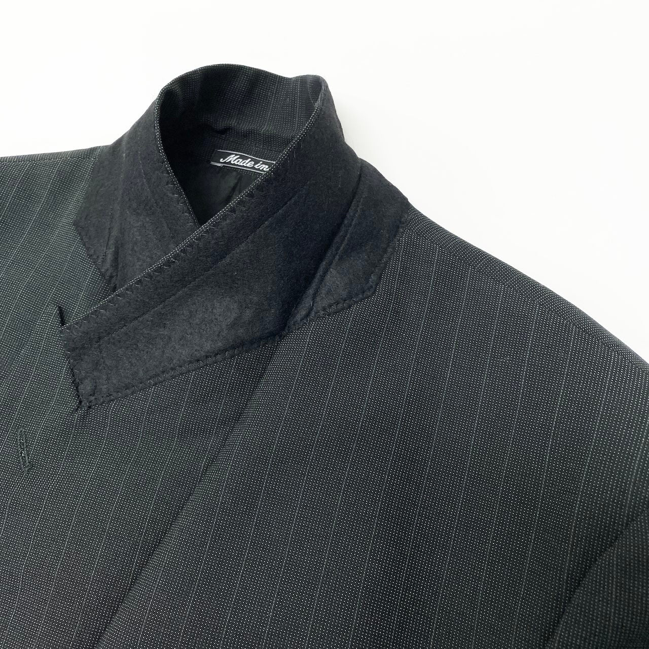 82c27 GIORGIO ARMANI ジョルジオアルマーニ セットアップスーツ フォーマル テーラードジャケット ストライプ イタリア製 メンズ 男性用 48 グリーンo07t