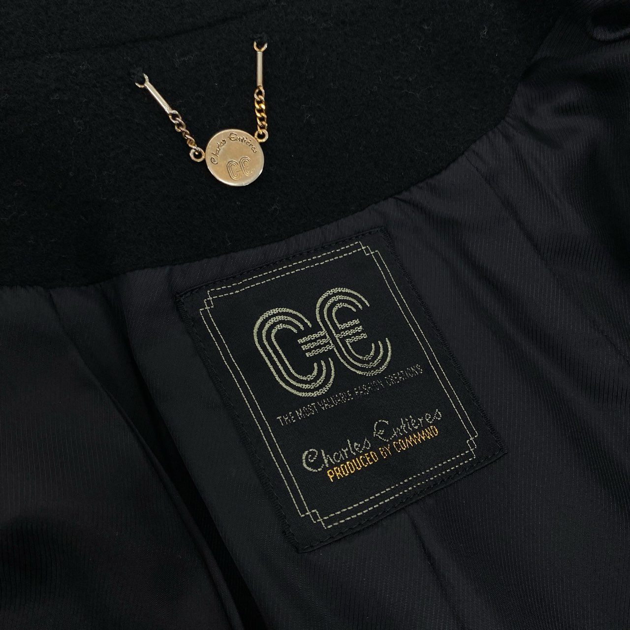 38k16【美品】Crooks＆Castles クルックスアンドキャッスル ウールロングコート カシミヤ カシミア ミンク 13AB3サイズ ブラック レディースu02t