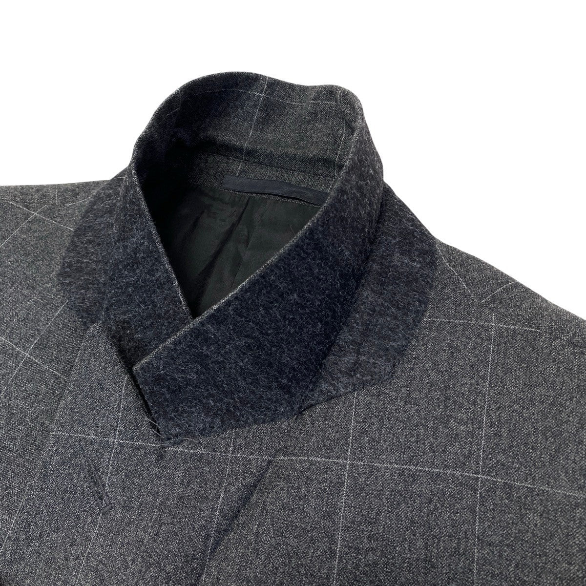 84f18 ARMANI COLLEZIONI アルマーニコレッツォーニ チェック柄 スーツ セットアップ サイズ56 グレー フォーマル ビジネスt18r