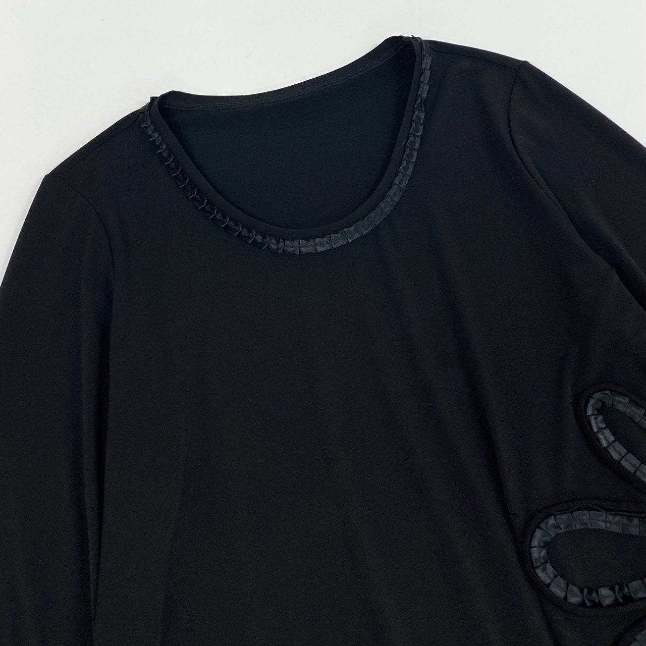 50b27 HIROKO BIS ヒロコビス ヒロココシノ チュニックワンピース アシンメトリーデザイン 長袖 レディース 女性服 13AB ブラックu02t