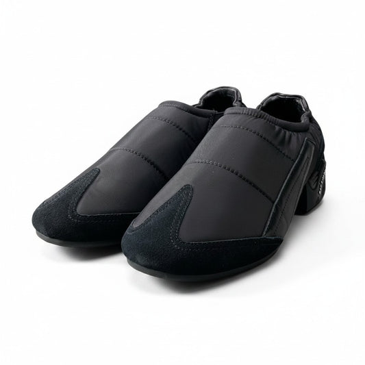 4e21 RAF SIMONS ラフシモンズ RUNNER SOLARIS-22 LOW ナイロン スエード切替 スリッポン メンズ 男性用 箱付き 40 ブラックo07t