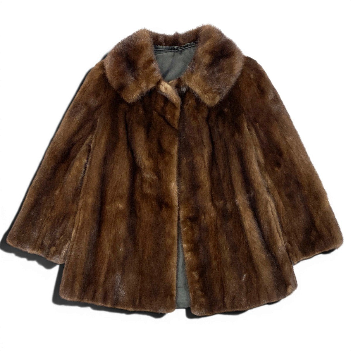 32f15 毛皮コート ミンクファー デミバフミンク 最高級毛皮 MINK FUR サイズFREE ブラウン系 レディースu02t