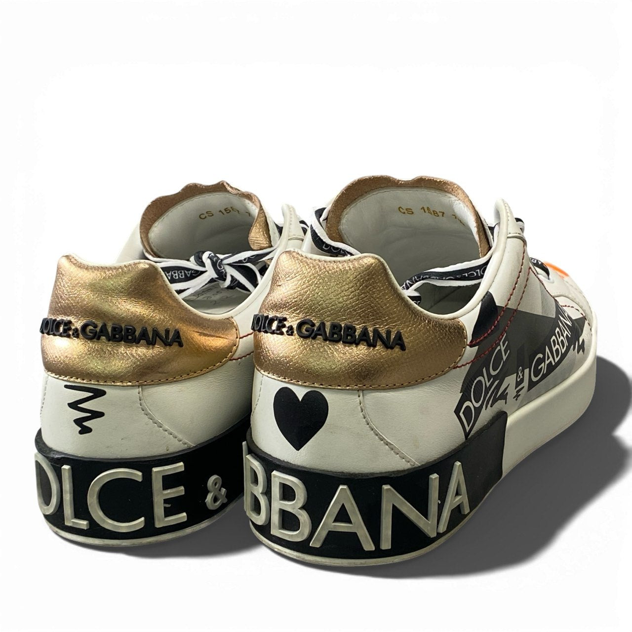 2a5 DOLCE&GABBANA ドルチェアンドガッパーナ ミレニアムズトレーナー ローカットスニーカー レースアップシューズ スニーカー CS 1587 7 1/2サイズ マルチカラー レザー メンズk02i
