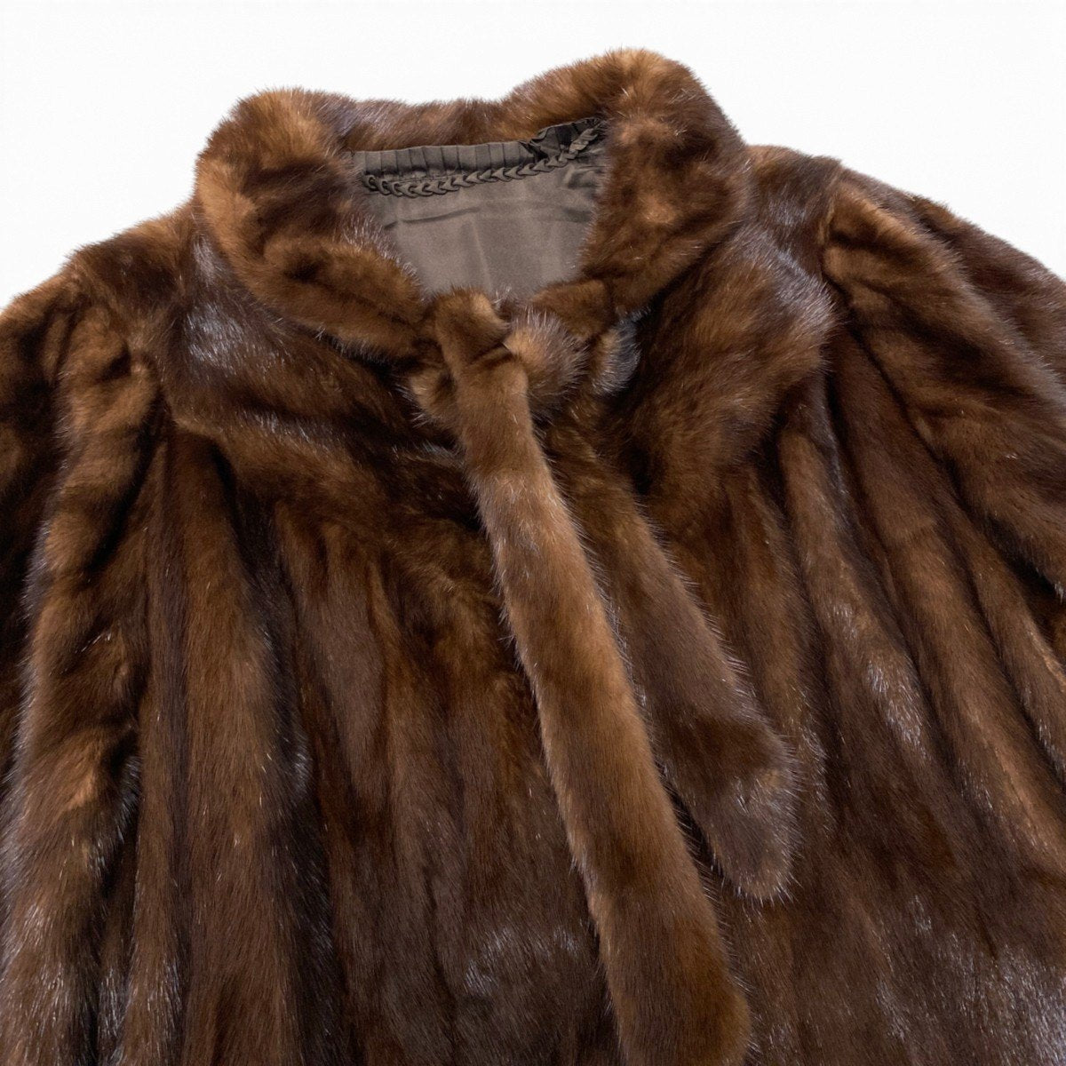 61i24 デミバフミンク 超ロングコート 丈115cm サイズ11 ブラウン 本毛皮 Mink Fur Long Coat リアルファーt18r