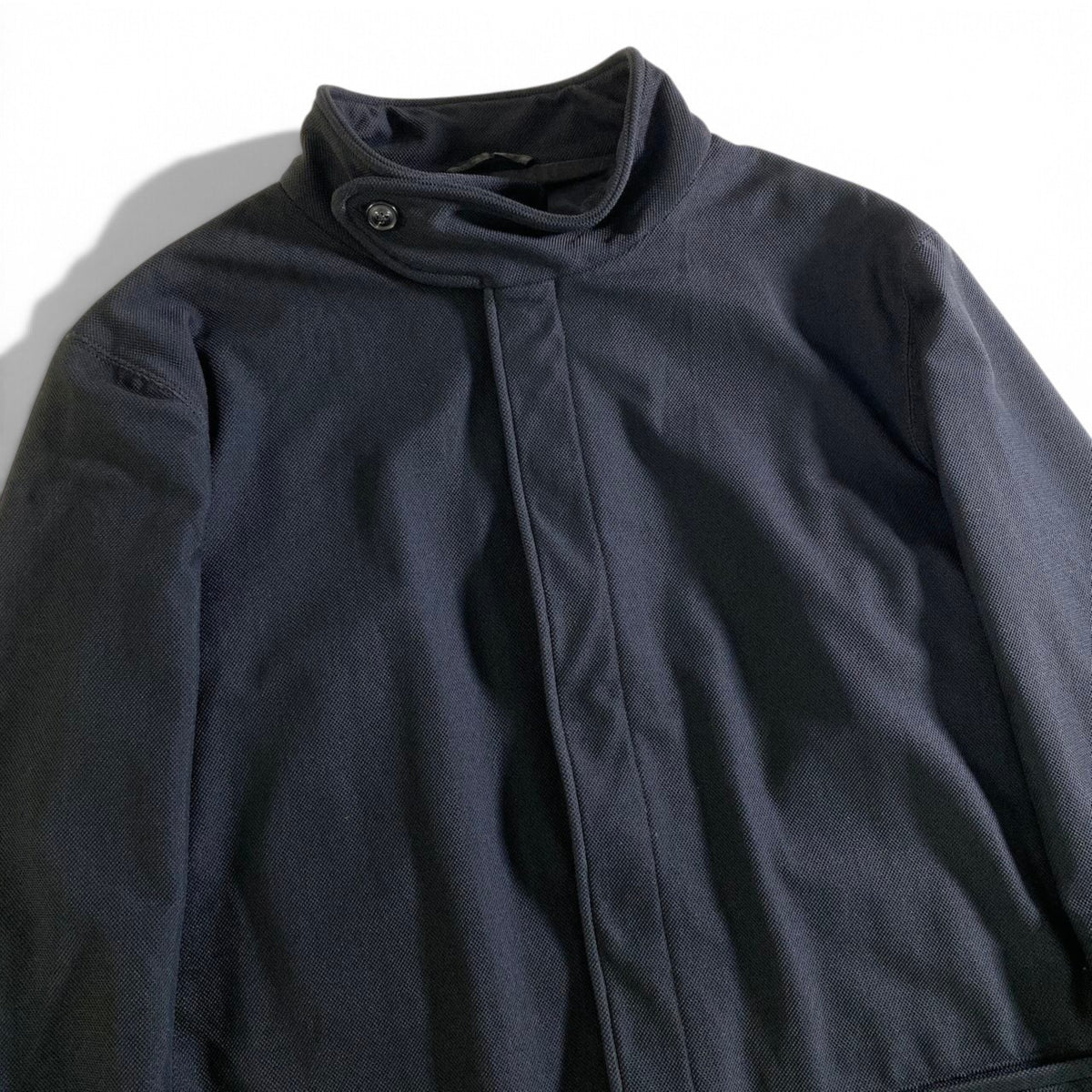 35j26 【美品】 GIORGIO ARMANI ジョルジオアルマーニ スタンドカラー ジャケット ストレッチジャケット サイズ52 ブラック メンズu02t