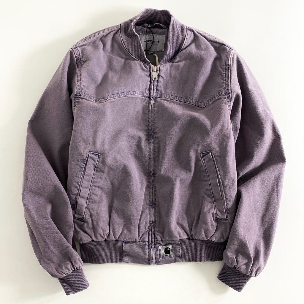 41f9 《未使用保管品》 タグ付 Carhartt WIP カーハート ダブルアイピ― SANTA FE BOMBER サンタフェボンバー ジャケット ブルゾン I030284 XSサイズ パープル コットン