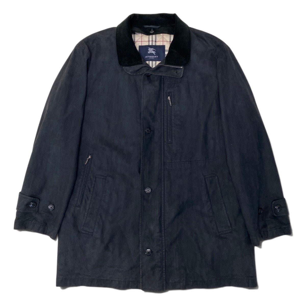 93h3 BURBERRY LONDON バーバリー ロンドン ライナー付き コート ジャケット ノバチェック BBN09-112-09 Lサイズ ブラック メンズo07t