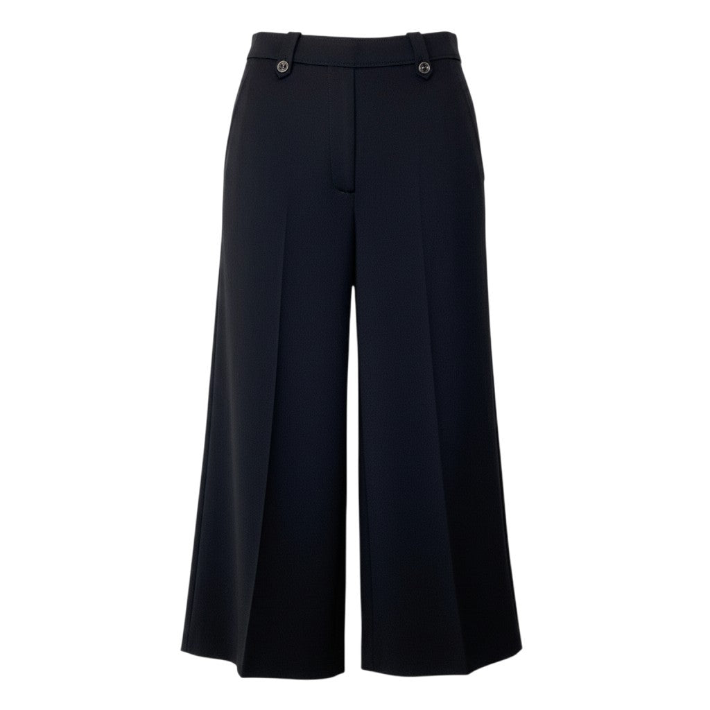 i27 【美品】GUCCI ハーフパンツ スラックス インターロッキングG 36サイズ ブラック レディース 女性用u02t