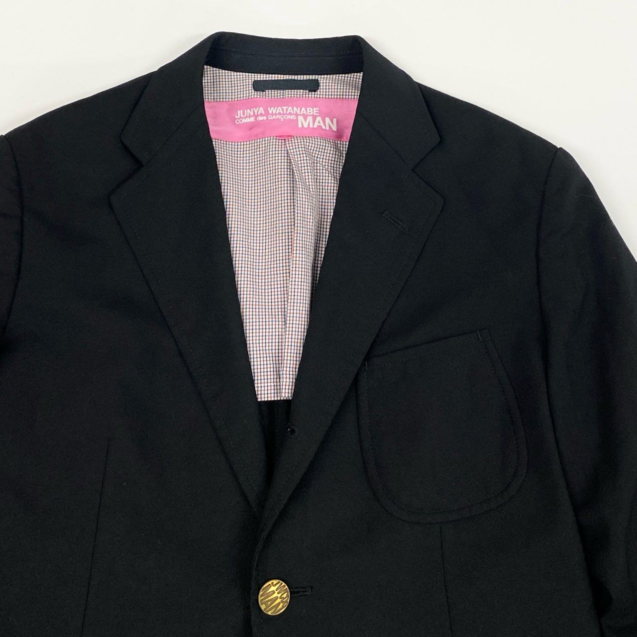 Ac6 JUNYA WATANABE COMME des GARCONS ジュンヤワタナベ コムデギャルソン AD2012  ブレザー テーラードジャケット サイズM ブラック メンズ レディース ユニセックスk02i