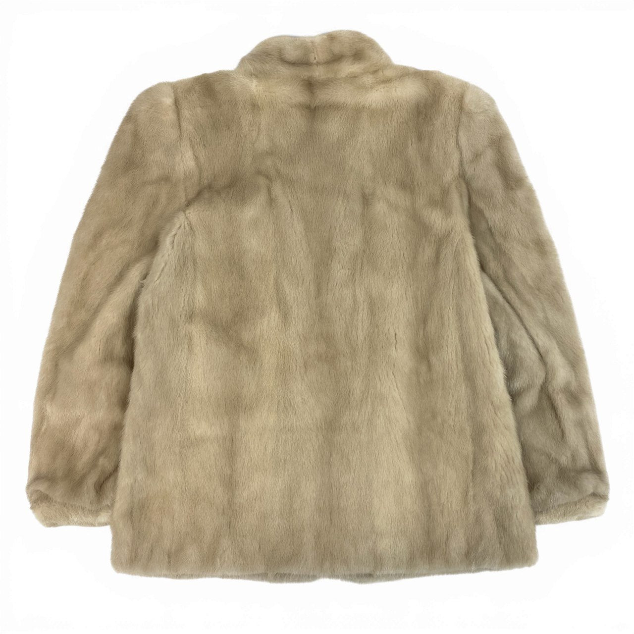 6a21 パールミンク ファーコート サイズ13 ホワイト 本毛皮 Pearl Mink Fur Coat ポケット有t18r