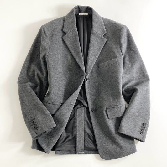 9e8 EVERYDAY I LIKE. エブリディアイライク 23AW dad jacket ダッドジャケット ドゥズィーエムクラス 38 グレー カシミヤ混 日本製 ベイクルーズ