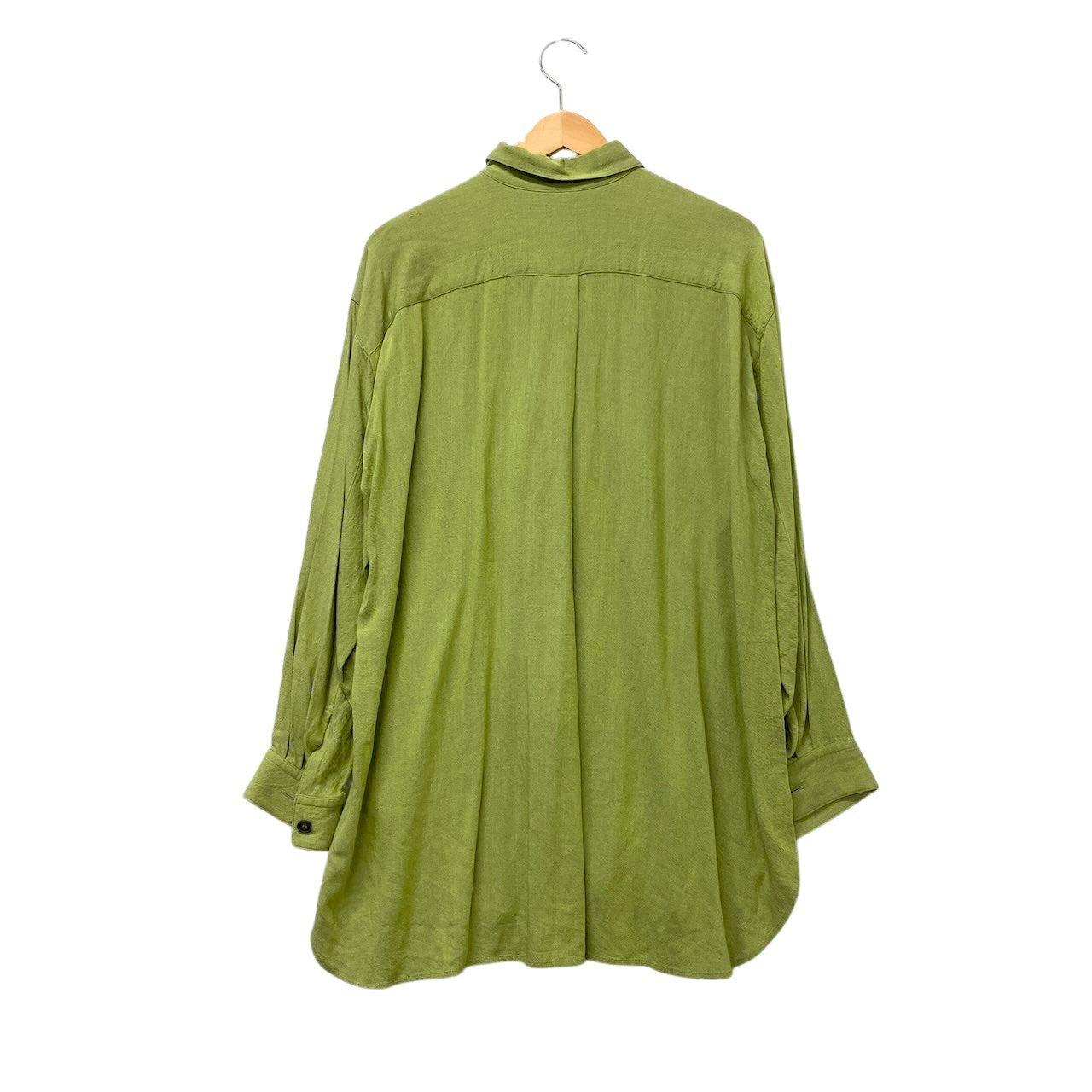 58g5 ISSEY MIYAKE PERMANENTE イッセイミヤケ ペルマネンテ ロングスリーブシャツ 日本製 Mサイズ グリーン メンズ 男性用u02t
