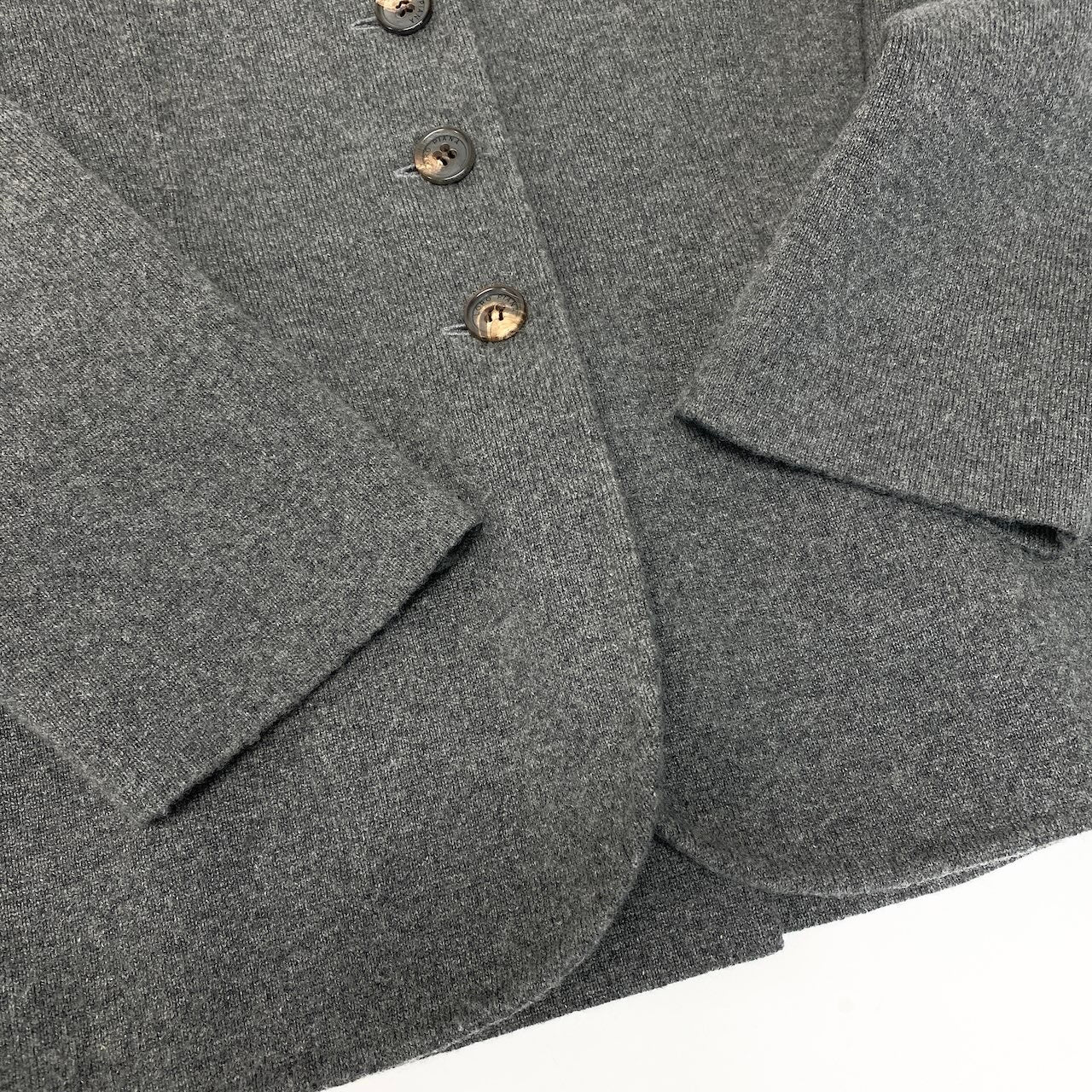 13e8 Loro Piana ロロピアーナ ニットジャケット カシミヤジャケット サイズ40 グレー ベビーカシミア100％ レディース 女性用u02t