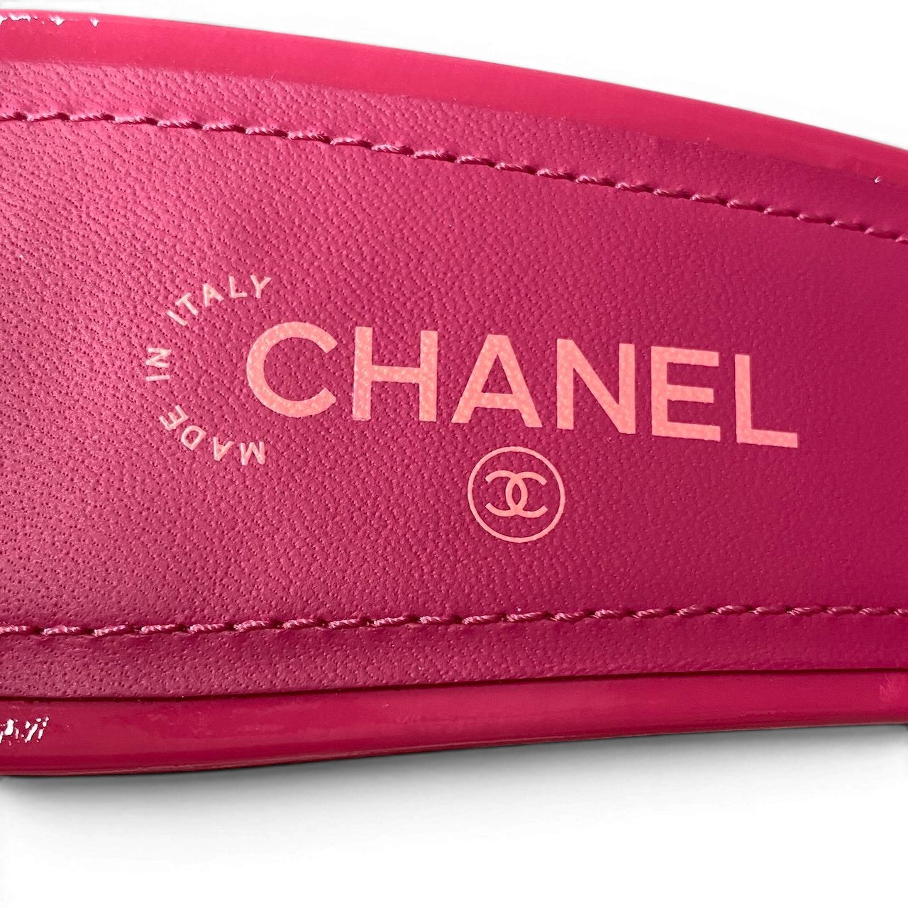e29【未使用保管品】 CHANEL シャネル 2023年 ココマーク ミュール チャンキーヒール G38688 36 1/2 ピンク パテントカーフスキン レディースk02i