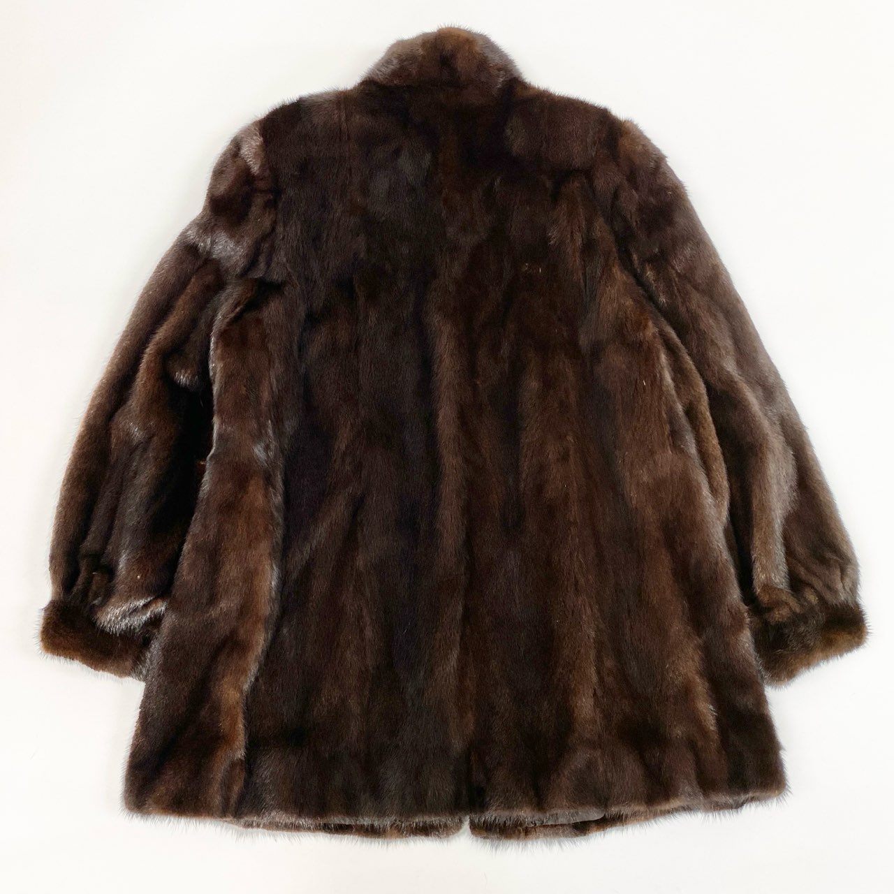 26j24 TAKASHIMAYA タカシマヤ 最高級毛皮 デミバフミンク ミンクコート 毛皮コート セミロングコート サイズ13-15 ブラウン ミンクファー レディース 裏地花柄刺繍u02t