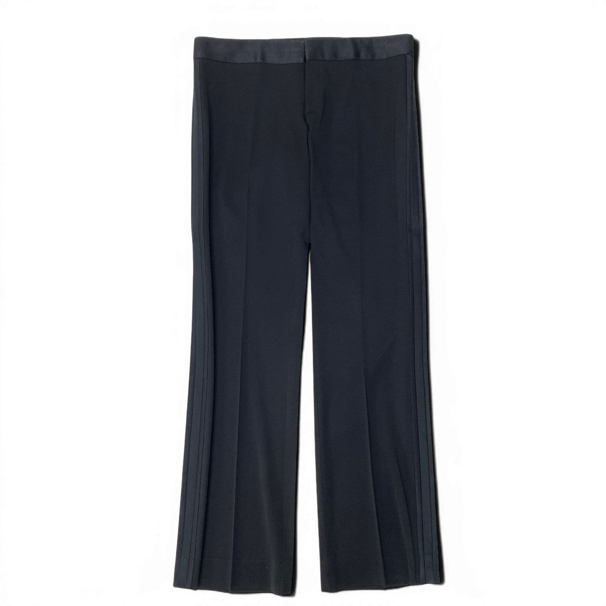 If12【美品】 GUCCI グッチ サイドライン スラックスパンツ 180982 サイズ44 ブラック レディース女性用t18r