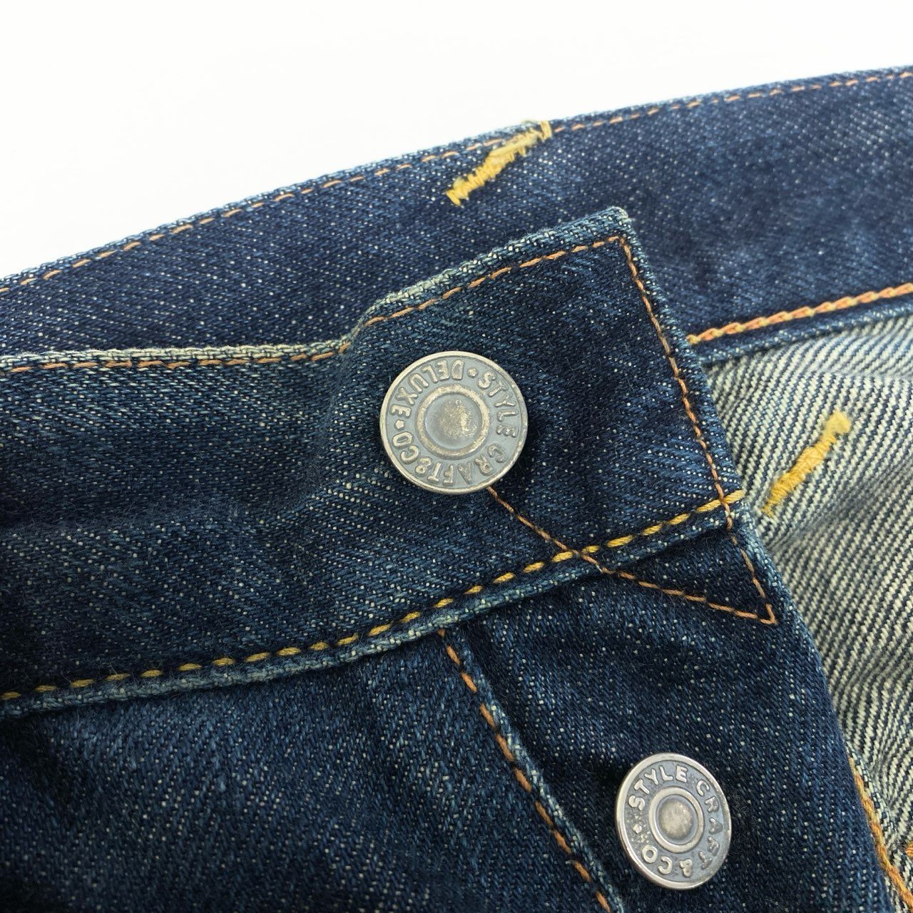 60c6 EVISU エヴィス No2 カモメ デニムパンツ サイズ30 インディゴ グリーン ジーンズ DENIM PANTSt18r