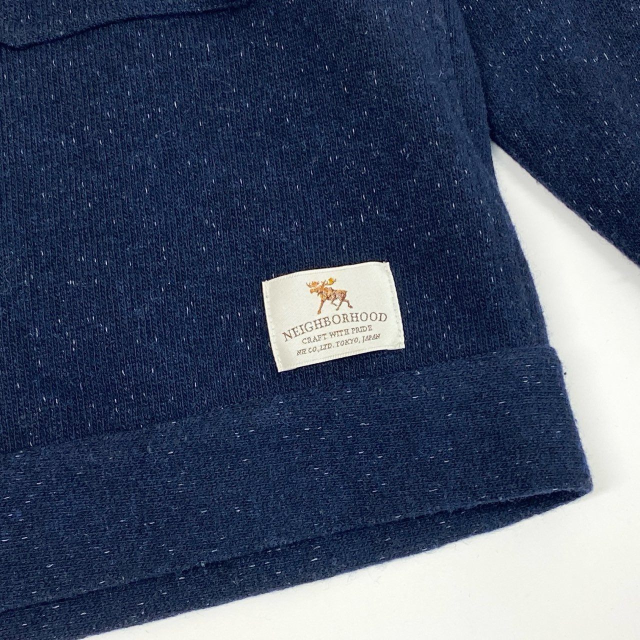 2j27 《美品》NEIGHBORHOOD ネイバーフッド ウールナイロン ジャケット ブルゾン 裏起毛 STOCKMAN-W / WN-JKT XLサイズ ネイビー メンズu02t