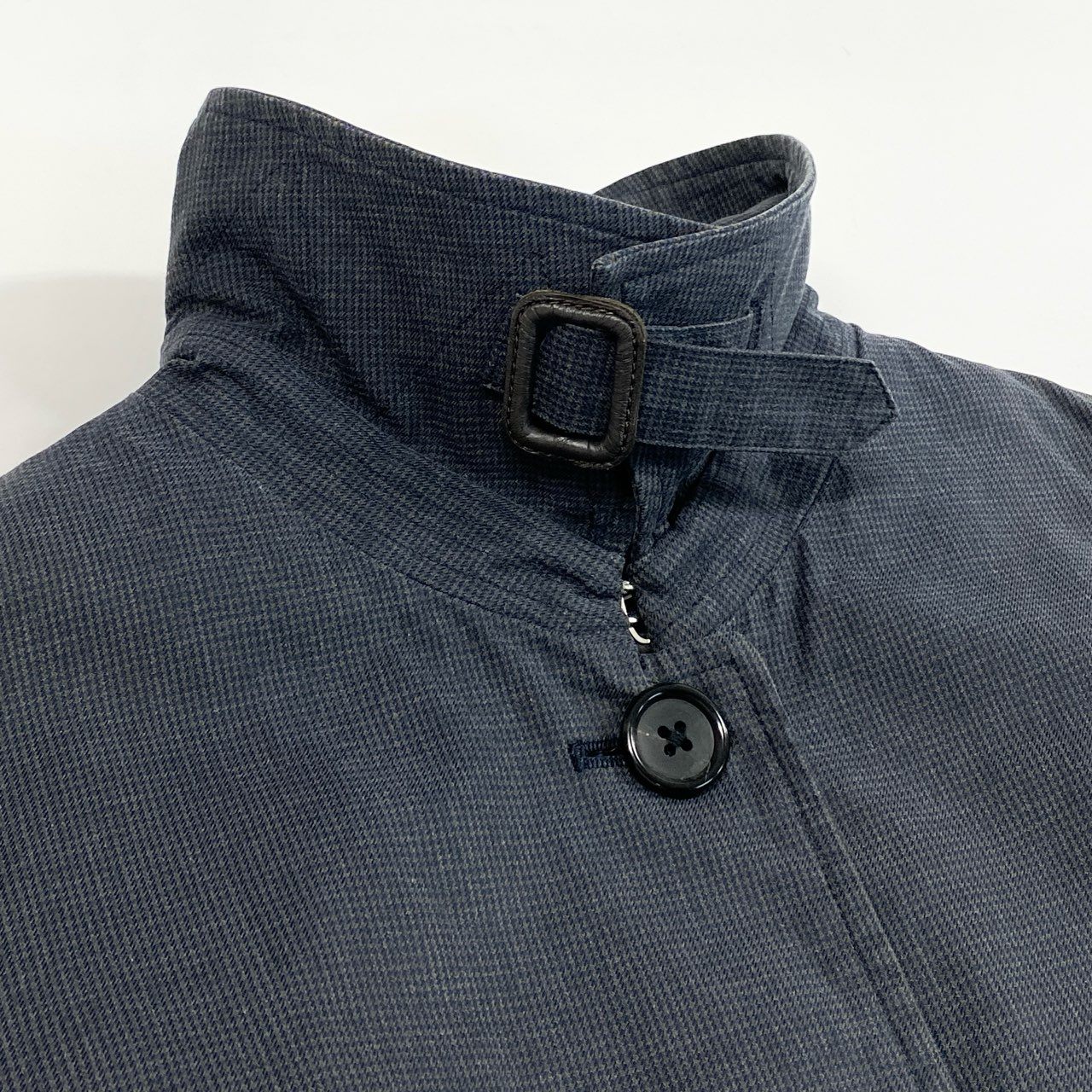 13j29 MARGARET HOWELL マーガレットハウエル ショートトレンチコート ジャケット アウター ライナー着脱可 578-212904 1サイズ ネイビー レディースu02t