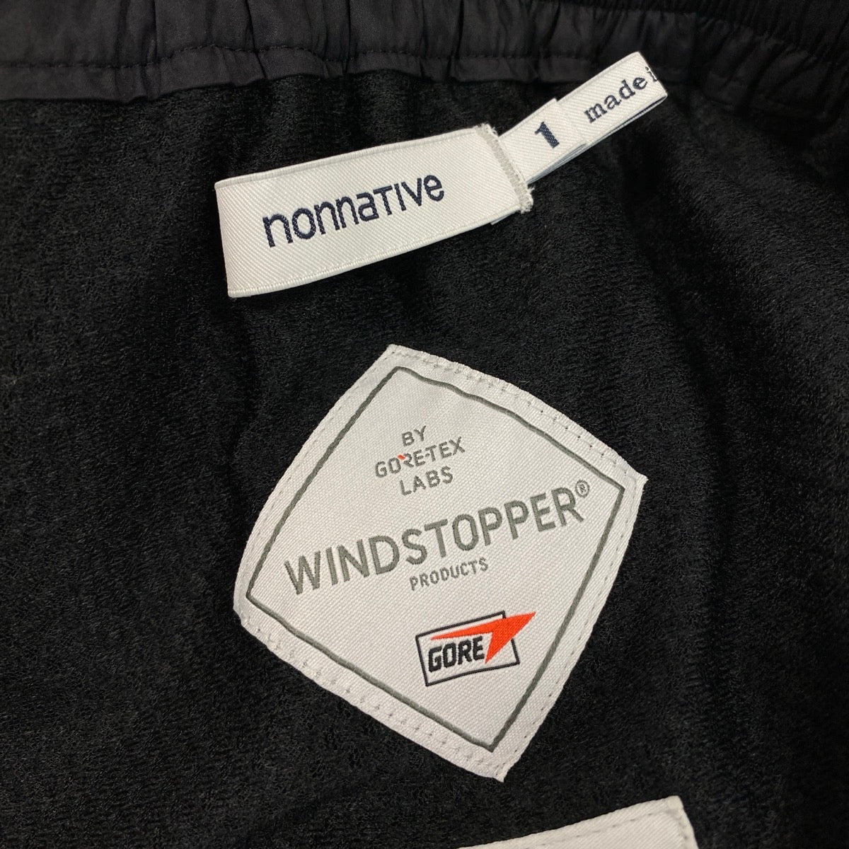 79g2 nonnative ノンネイティブ 23AW ハイカー イージーパンツ ナイロン タフタ ストレッチ ウィズ ゴアテックス ウインドストッパー NN-P4317 サイズ1 ブラック メンズu02t