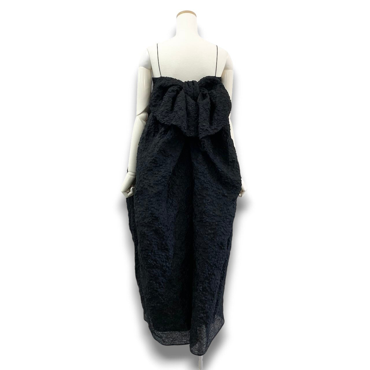 Ac24 《タグ付き》 Cecilie bahnsen セシリーバンセン ヴィルマ ドレス ワンピース Vilma Dress UK8 ブラック 3D 立体デザインt18r