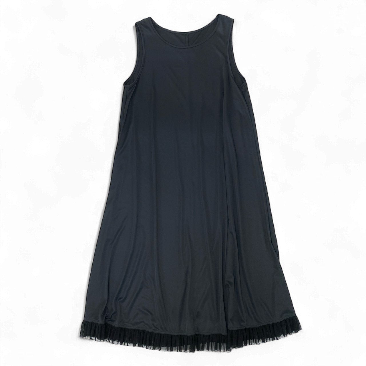 18k20《美品》 TOKUKO 1er VOL トクコプルミエヴォル ノースリーブワンピース  ドレスワンピース 花柄刺繡 スパンコール装飾 レディース 女性用 9 ブラックu02t