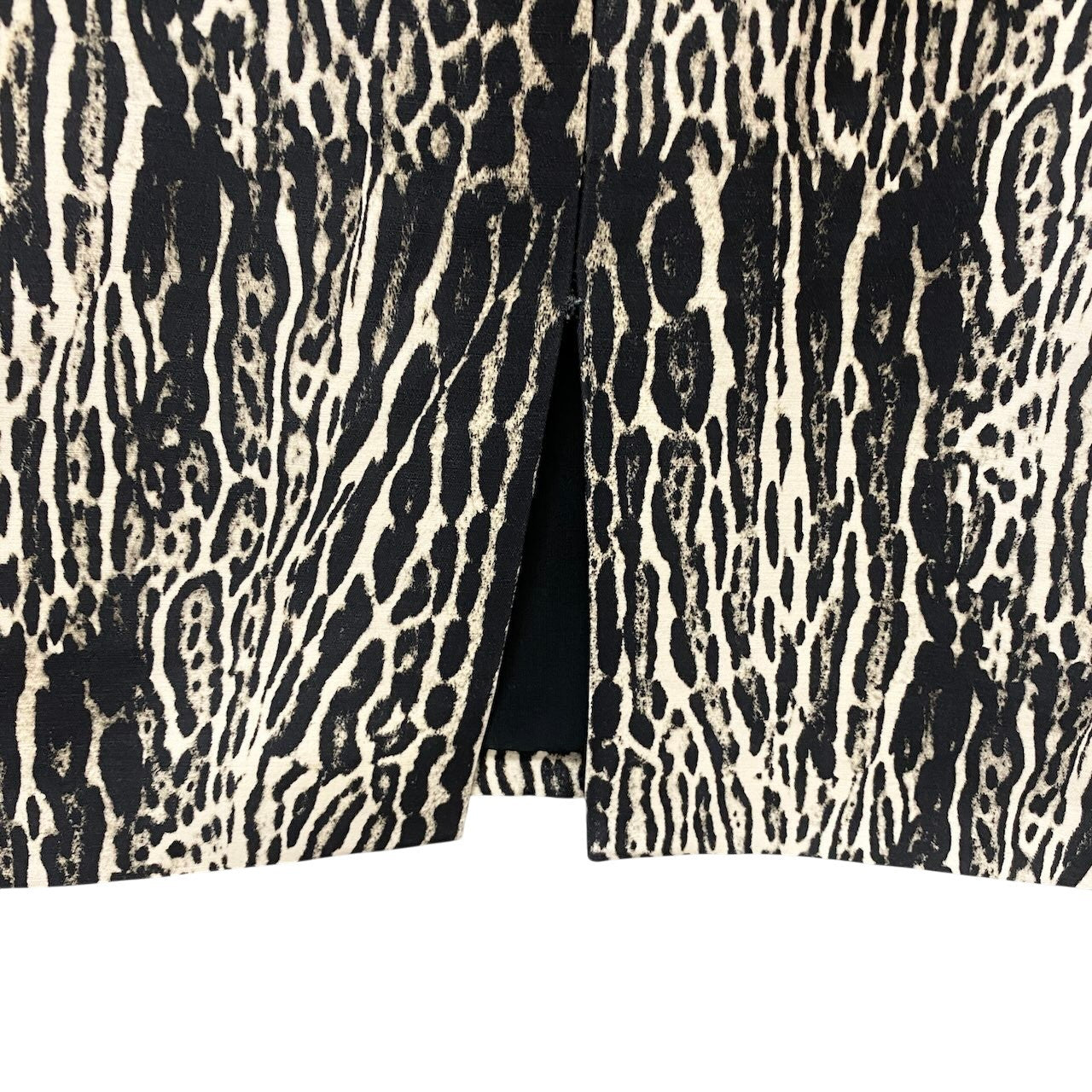 58g5 GiAMBATTiSTA VALLi ジャンバティスタ ヴァリ ノースリーブワンピース Vネック 異素材切替 レオパード ツイード イタリア製 38サイズ ブラック ブラウン レディース 女性用u02t