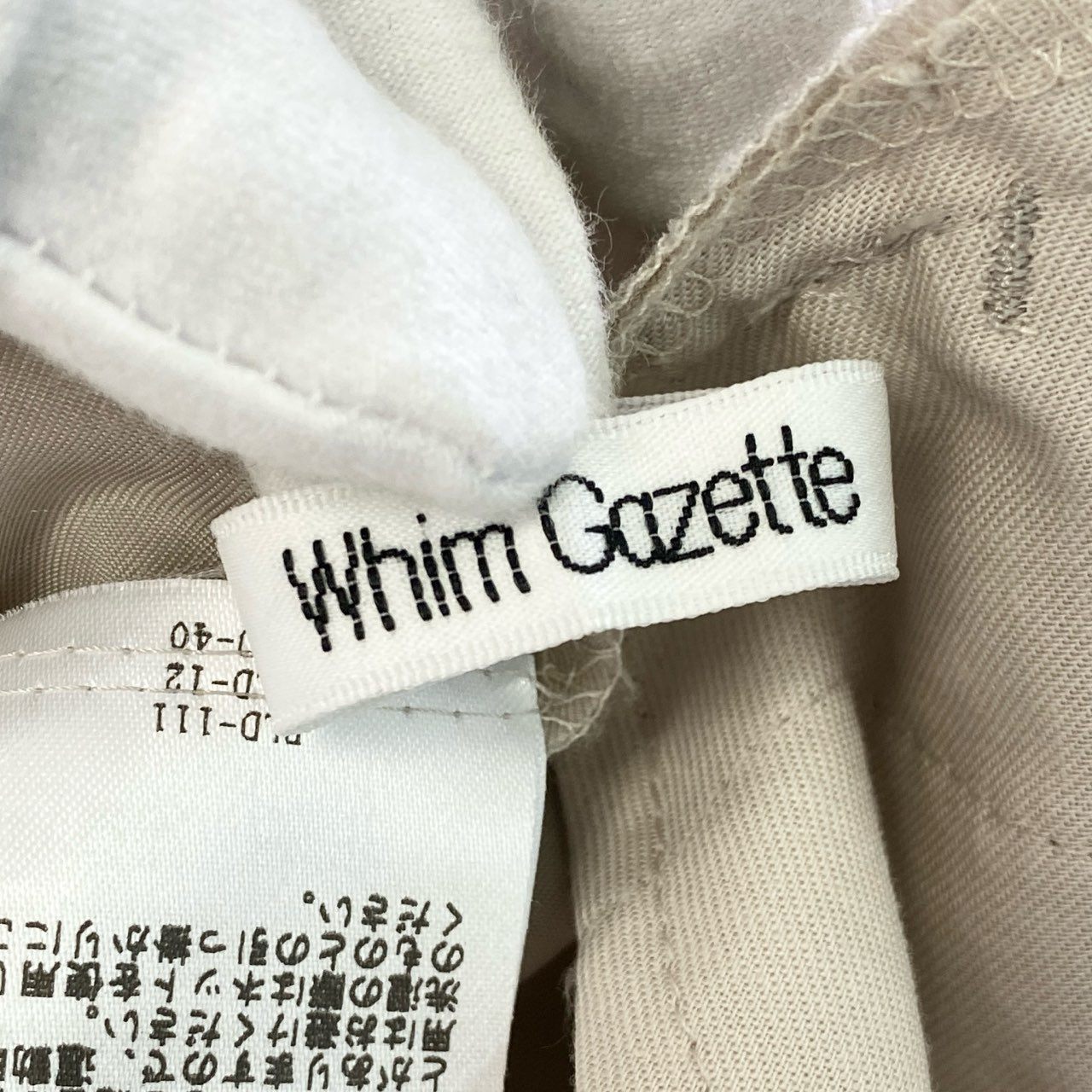 15j16 《未使用》 Whim Gazette ウィムガゼット Marisol キュプラフィブリル カーゴパンツ 38 グレー 日本製 タグ付