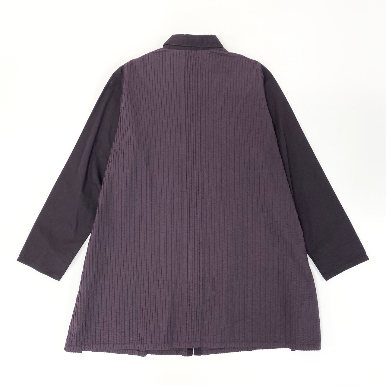 61k28 YACCOMARICARD ヤッコマリカルド ピンタック ロングワンピース ロングスリーブ 薄手 レディース 女性用 2 パープル系 コットン100％u02t