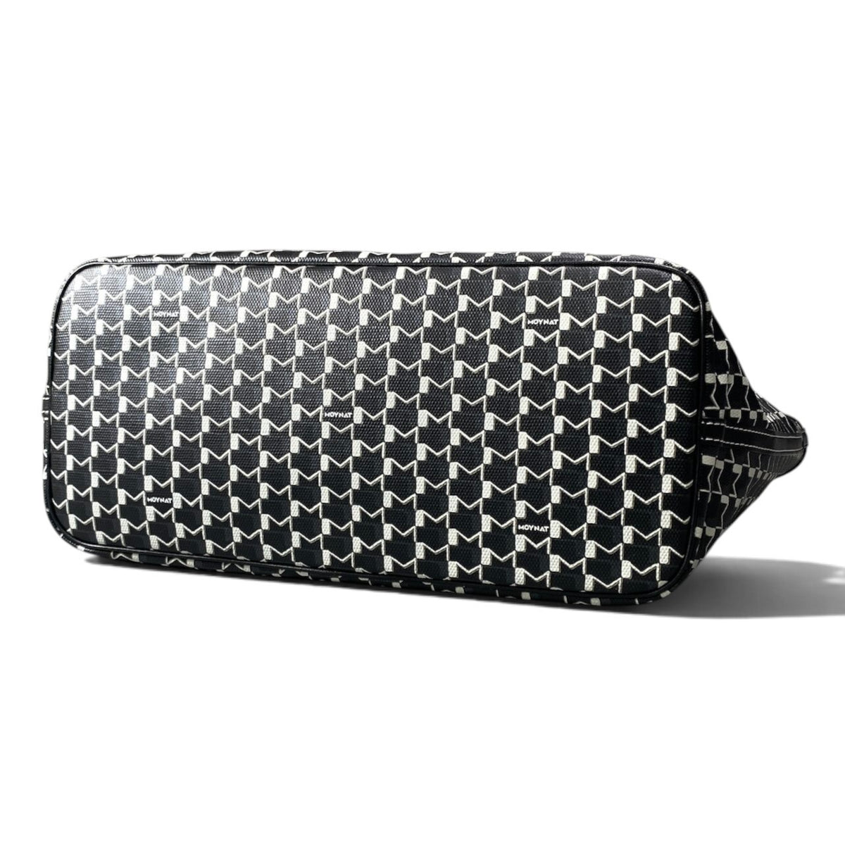 h13【極美品】MOYNAT モワナ M.CABAS Mカバス トートバッグ Mカットアウト ジップポーチ ブラック ホワイト レディース 女性用k02i