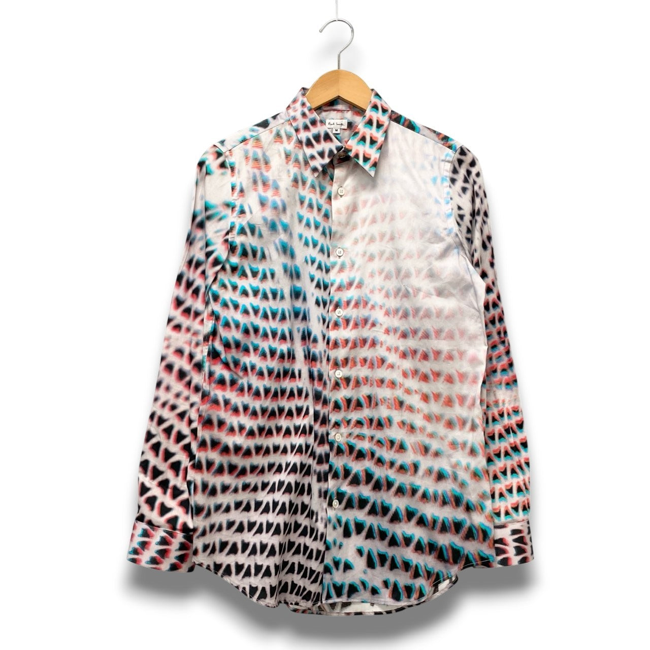 78b26 【美品】Paul Smith ポールスミス ロングスリーブ柄シャツ コットンシャツ 総柄 PM-CR-89994 Mサイズ マルチカラー コットン100％ メンズ 男性用u02t