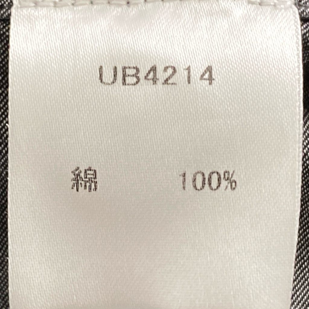 9e21 イタリア製 UMIT BENAN ウミットベナン シャツジャケット 長袖 ロングスリーブ UB4214 44 ブラック グレー コットン