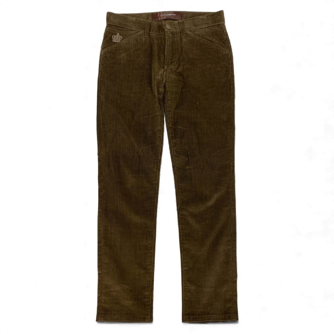 31L8 DOLCE&GABBANA DENIM ドルチェアンドガッパーナ イタリア製 14STRETCH コーデュロイパンツ ボトムス 伸縮ストレッチ○ メンズ 紳士服 44 カーキ系k02i