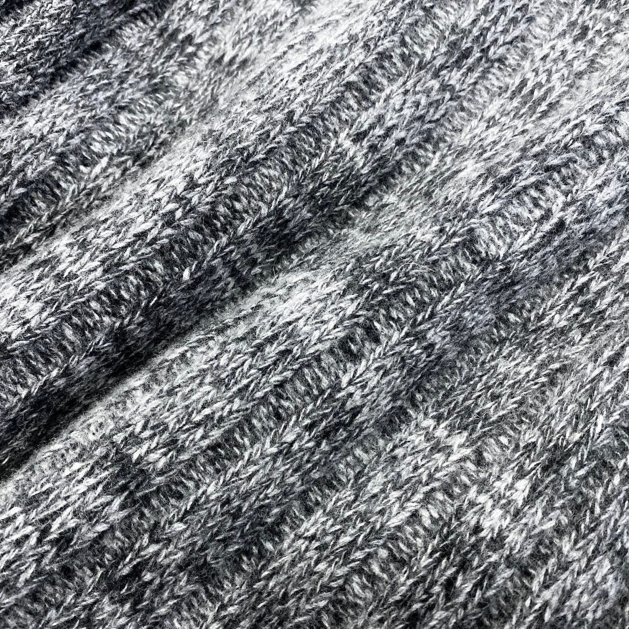 15e11 【美品】DOLCE&GABBANA ドルチェアンドガッパーナ ロングスリーブニットセーター 切替デザイン ツイード イタリア製 44サイズ グレー メンズ 男性用u02t