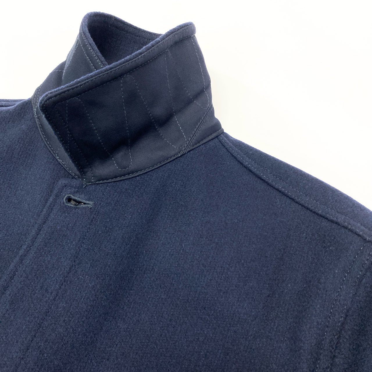 85a16 STONE ISLAND ストーンアイランド 2023AW メルトンウール シャツジャケット サイズS ネイビー メンズ 男性用 アウターk02i