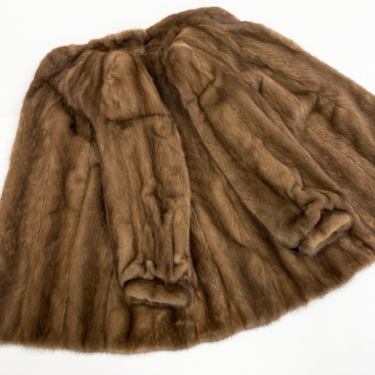 16a16 定価95万 パステルミンク ロングコート サイズ13 ブラウン 本毛皮 Pastel Mink Fur Coatt18r