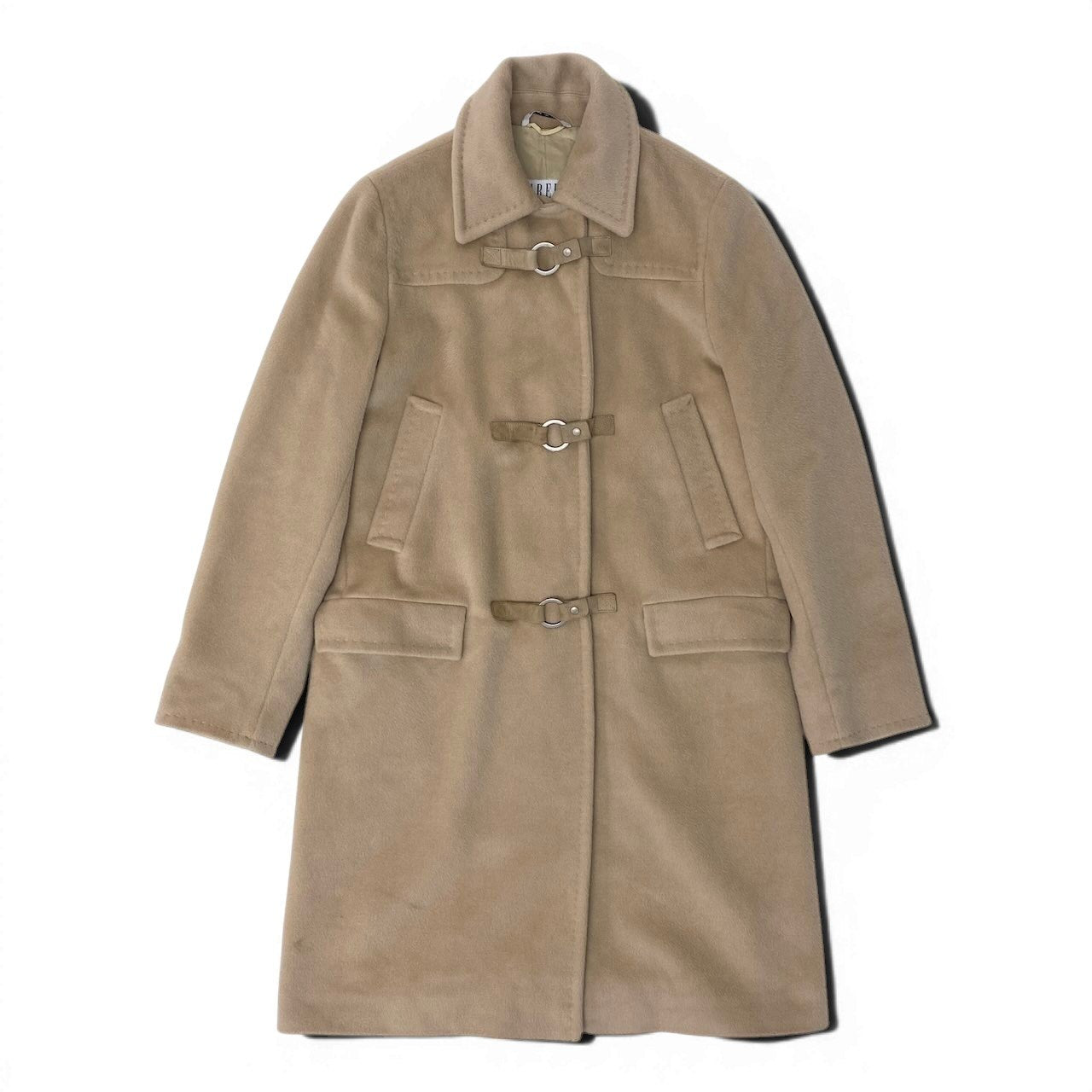 90g27 MARELLA マレーラ ダッフル風 ロングコート カシミヤブレンド サイズ42 ベージュ レディース 女性用u02t