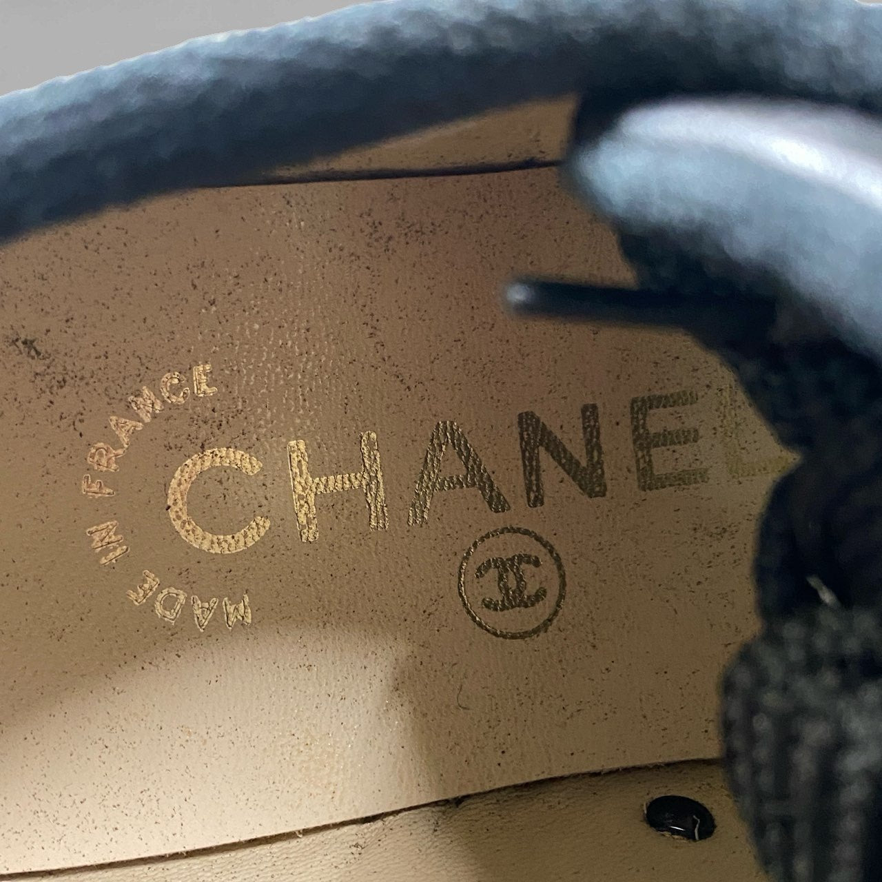 c4 CHANEL シャネル Vintage ココマーク スニーカー ローカット シューズ 37 ブラック ホワイト レディースta2