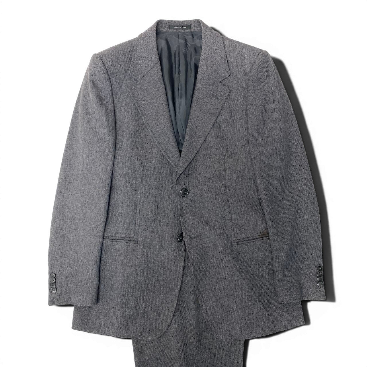 23e11 EMPORIO ARMANI エンポリオアルマーニ セットアップ シングルスーツ 2B ビジネス サイズ50 グレー メンズ 紳士服u02t